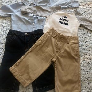 4 pc size 6-12 months set long sleeves and pants